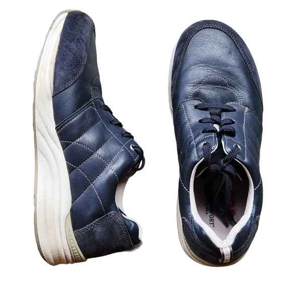 $215 SAS Men's Venture Casual Sneaker Navy Blue Leather Suede Sz 10.5 M